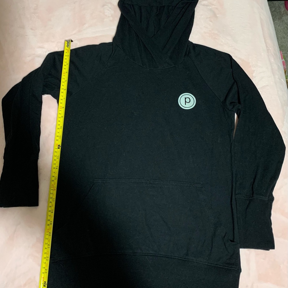 Pure Barre Black Hoodie with circle p logo